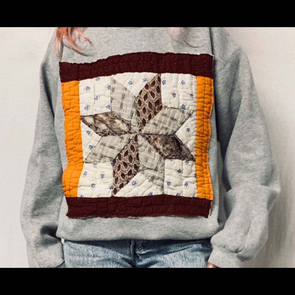 Patchwork crewneck